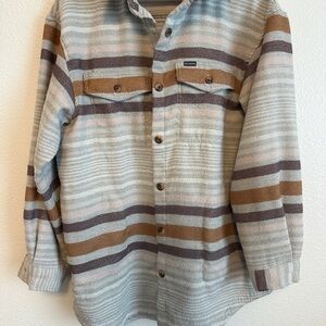 Columbia Plaid Button-Up Shirt - Gray and Brown